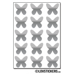 120 Stickers Papillon 1,8cm - Décoration Gommette Loisirs - Vinyle Repositionnable