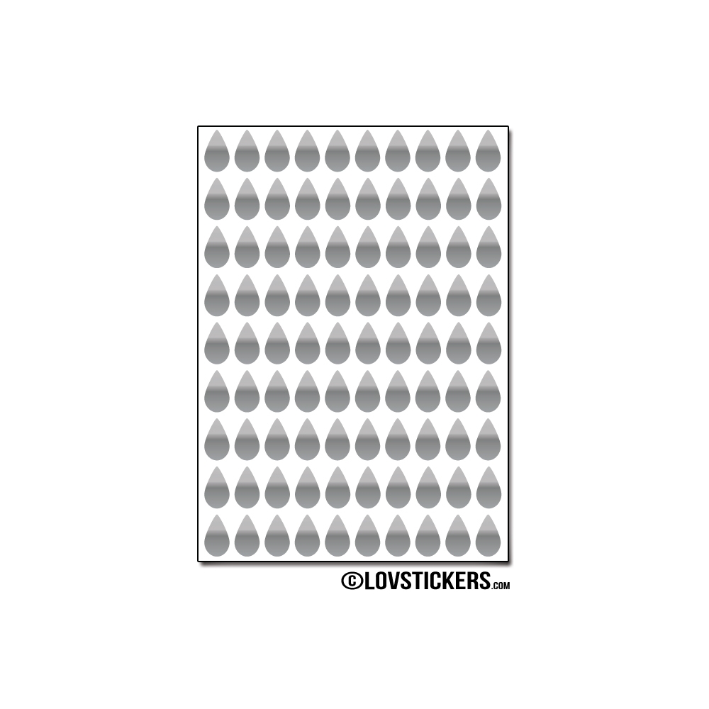 720 Stickers Goutte d'eau 1cm - Décoration Gommette Loisirs - Vinyle Repositionnable