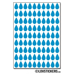 720 Stickers Goutte d'eau 1cm - Décoration Gommette Loisirs - Vinyle Repositionnable