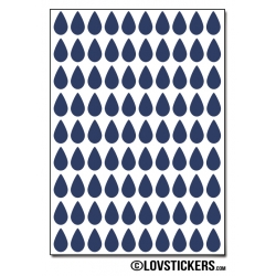 720 Stickers Goutte d'eau 1cm - Décoration Gommette Loisirs - Vinyle Repositionnable