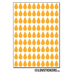 720 Stickers Goutte d'eau 1cm - Décoration Gommette Loisirs - Vinyle Repositionnable