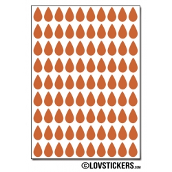 720 Stickers Goutte d'eau 1cm - Décoration Gommette Loisirs - Vinyle Repositionnable