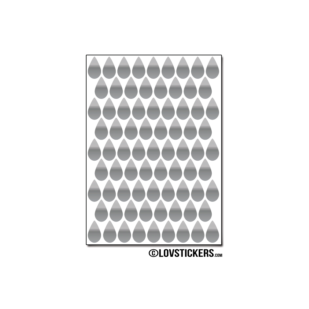 616 Stickers Goutte d'eau 1,2cm - Décoration Gommette Loisirs - Vinyle Repositionnable