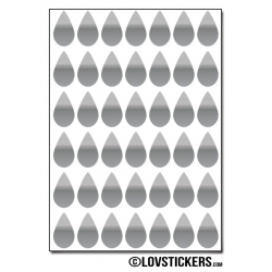 336 Stickers Goutte d'eau 1,5cm - Décoration Gommette Loisirs - Vinyle Repositionnable