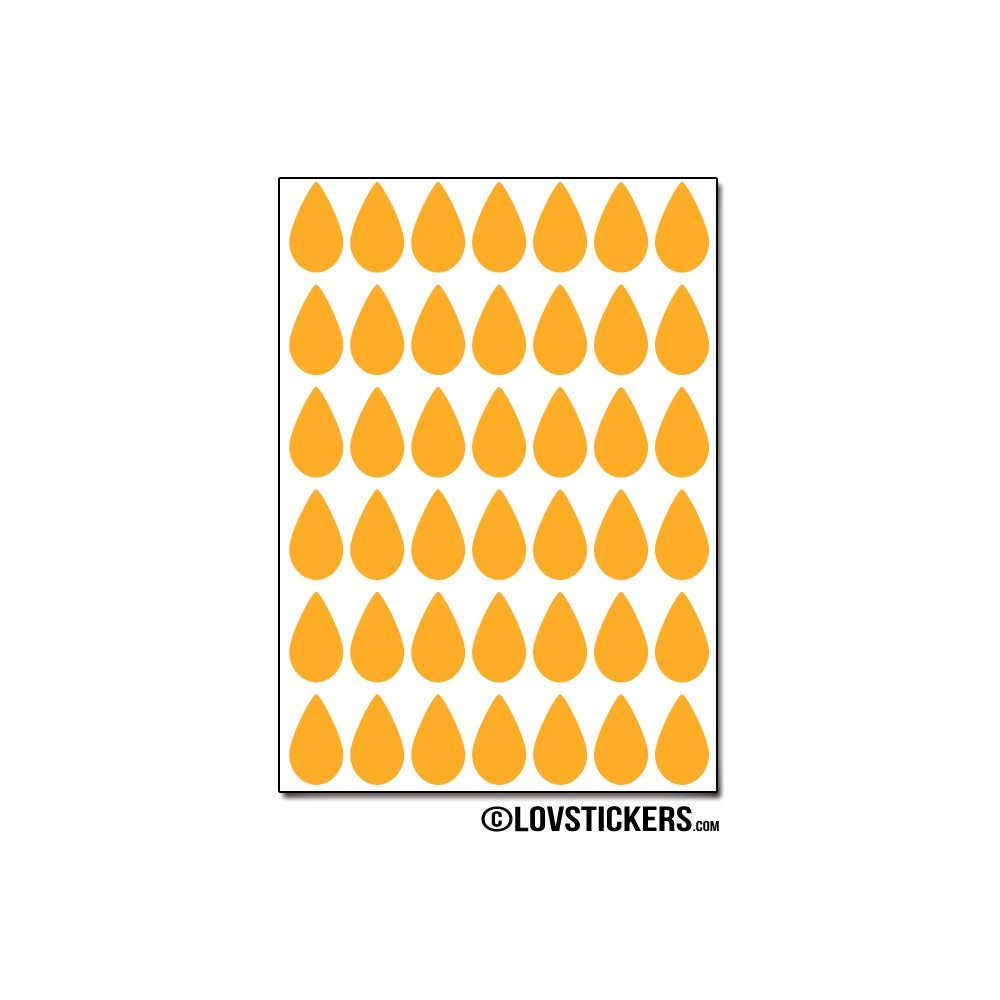 336 Stickers Goutte d'eau 1,5cm - Décoration Gommette Loisirs - Vinyle Repositionnable