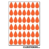 336 Stickers Goutte d'eau 1,5cm - Décoration Gommette Loisirs - Vinyle Repositionnable