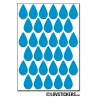 264 Stickers Goutte d'eau 1,8cm - Décoration Gommette Loisirs - Vinyle Repositionnable