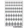 464 Stickers Goutte d'eau mixte - Décoration Gommette Loisirs - Vinyle Repositionnable