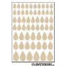 464 Stickers Goutte d'eau mixte - Décoration Gommette Loisirs - Vinyle Repositionnable