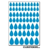 464 Stickers Goutte d'eau mixte - Décoration Gommette Loisirs - Vinyle Repositionnable