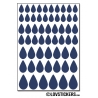 464 Stickers Goutte d'eau mixte - Décoration Gommette Loisirs - Vinyle Repositionnable