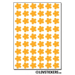 432 Stickers Fleur 1cm - Décoration Gommette Loisirs - Vinyle Repositionnable