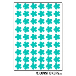 432 Stickers Fleur 1cm - Décoration Gommette Loisirs - Vinyle Repositionnable