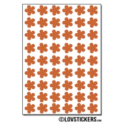 432 Stickers Fleur 1cm - Décoration Gommette Loisirs - Vinyle Repositionnable