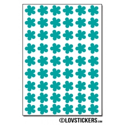 432 Stickers Fleur 1cm - Décoration Gommette Loisirs - Vinyle Repositionnable