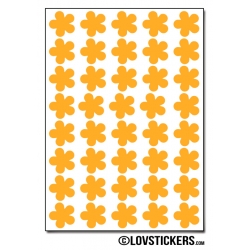 320 Stickers Fleur 1,2cm - Décoration Gommette Loisirs - Vinyle Repositionnable