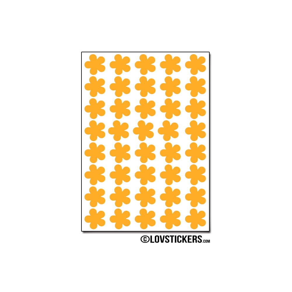 320 Stickers Fleur 1,2cm - Décoration Gommette Loisirs - Vinyle Repositionnable