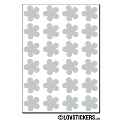 192 Stickers Fleur 1,5cm - Décoration Gommette Loisirs - Vinyle Repositionnable