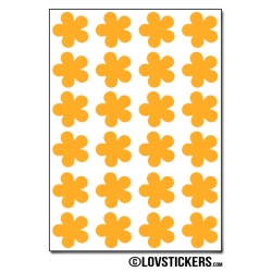 192 Stickers Fleur 1,5cm - Décoration Gommette Loisirs - Vinyle Repositionnable