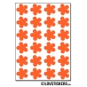 192 Stickers Fleur 1,5cm - Décoration Gommette Loisirs - Vinyle Repositionnable