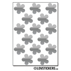 120 Stickers Fleur 1,8cm - Décoration Gommette Loisirs - Vinyle Repositionnable