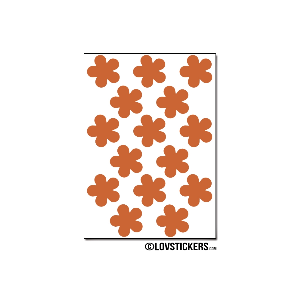 120 Stickers Fleur 1,8cm - Décoration Gommette Loisirs - Vinyle Repositionnable