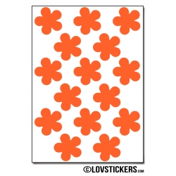 120 Stickers Fleur 1,8cm - Décoration Gommette Loisirs - Vinyle Repositionnable