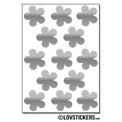 104 Stickers Fleur 2 cm - Décoration Gommette Loisirs - Vinyle Repositionnable