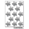 104 Stickers Fleur 2 cm - Décoration Gommette Loisirs - Vinyle Repositionnable