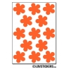 104 Stickers Fleur 2 cm - Décoration Gommette Loisirs - Vinyle Repositionnable