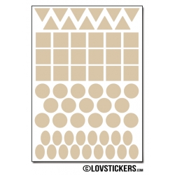504 Stickers Mixte 1cm - Décoration Gommette Loisirs - Vinyle Repositionnable