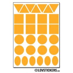 232 Stickers Mixte 1,5cm - Décoration Gommette Loisirs - Vinyle Repositionnable