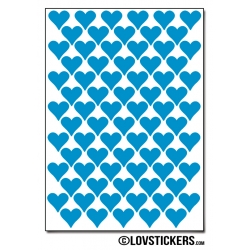 616 Stickers Coeur 1cm - Décoration Gommette Loisirs - Vinyle Repositionnable