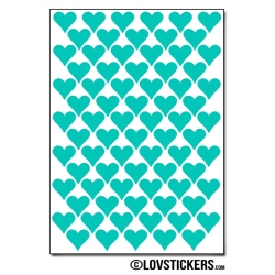 616 Stickers Coeur 1cm - Décoration Gommette Loisirs - Vinyle Repositionnable