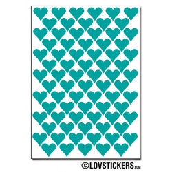 616 Stickers Coeur 1cm - Décoration Gommette Loisirs - Vinyle Repositionnable