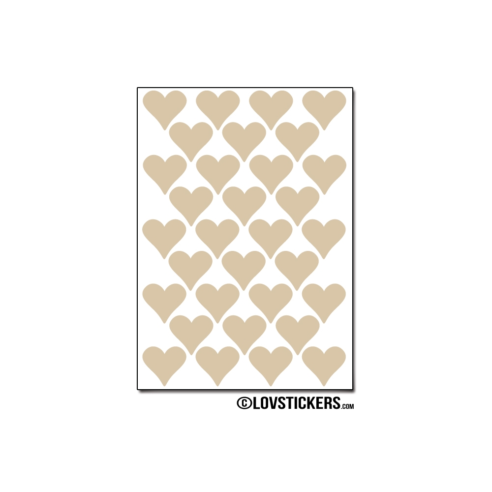 256 Stickers Coeur 1,5cm - Décoration Gommette Loisirs - Vinyle Repositionnable