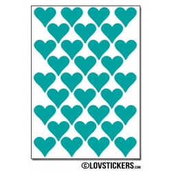 256 Stickers Coeur 1,5cm - Décoration Gommette Loisirs - Vinyle Repositionnable