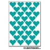 256 Stickers Coeur 1,5cm - Décoration Gommette Loisirs - Vinyle Repositionnable