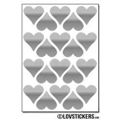 160 Stickers Coeur 2cm - Décoration Gommette Loisirs - Vinyle Repositionnable