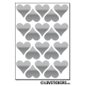 160 Stickers Coeur 2cm - Décoration Gommette Loisirs - Vinyle Repositionnable