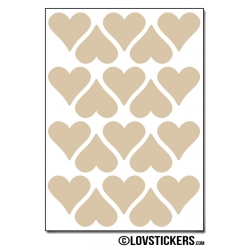 160 Stickers Coeur 2cm - Décoration Gommette Loisirs - Vinyle Repositionnable