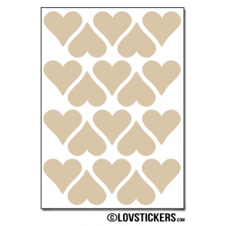 160 Stickers Coeur 2cm - Décoration Gommette Loisirs - Vinyle Repositionnable