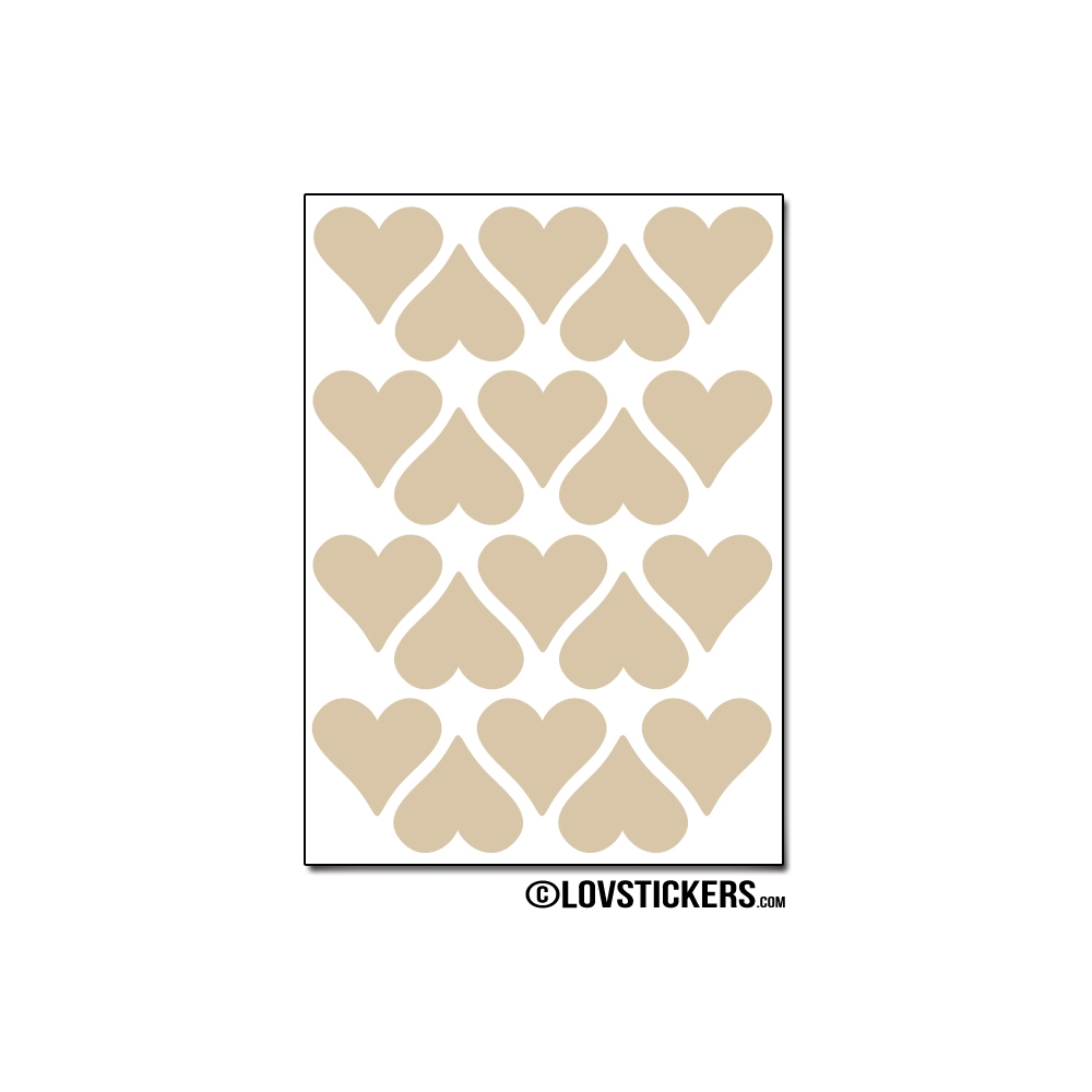 160 Stickers Coeur 2cm - Décoration Gommette Loisirs - Vinyle Repositionnable