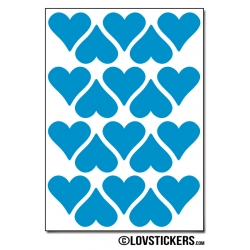 160 Stickers Coeur 2cm - Décoration Gommette Loisirs - Vinyle Repositionnable