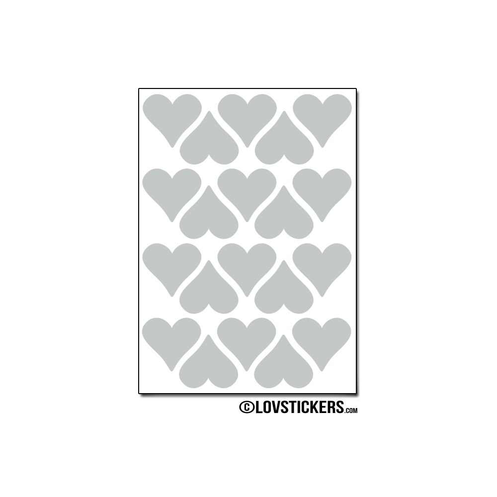 160 Stickers Coeur 2cm - Décoration Gommette Loisirs - Vinyle Repositionnable