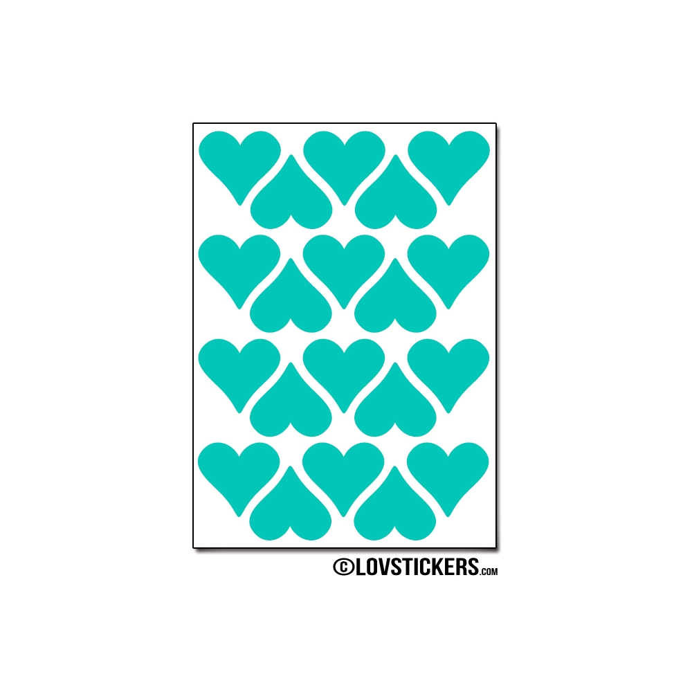 160 Stickers Coeur 2cm - Décoration Gommette Loisirs - Vinyle Repositionnable