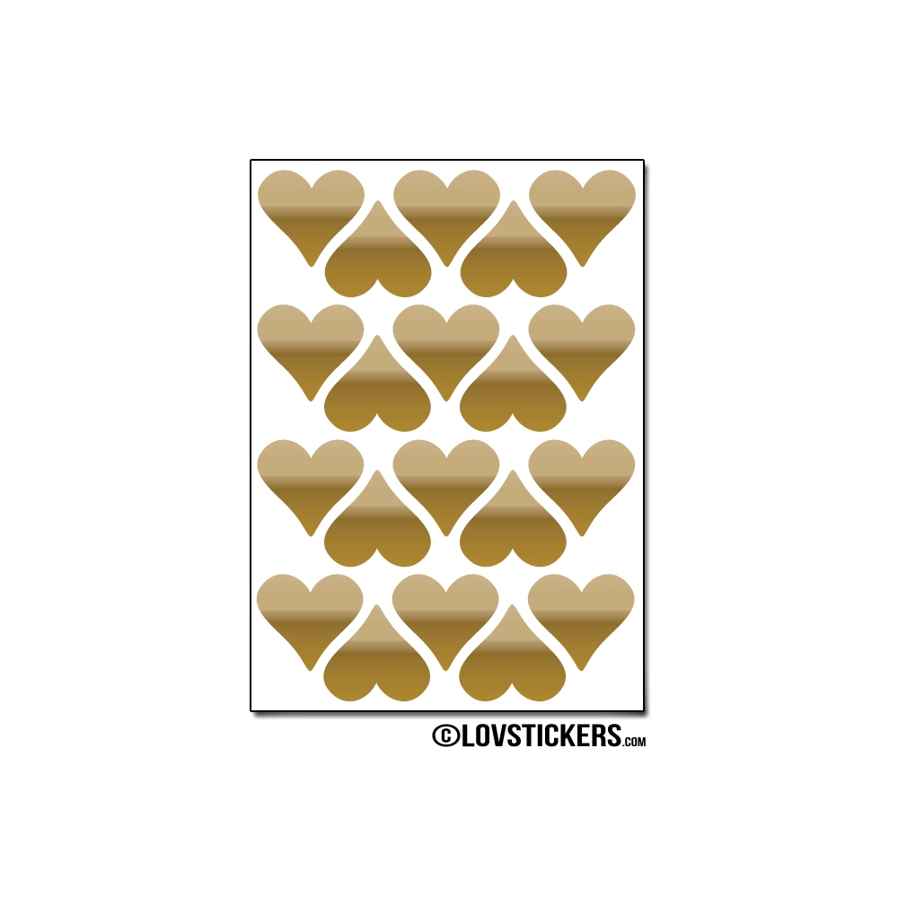 160 Stickers Coeur 2cm - Décoration Gommette Loisirs - Vinyle Repositionnable