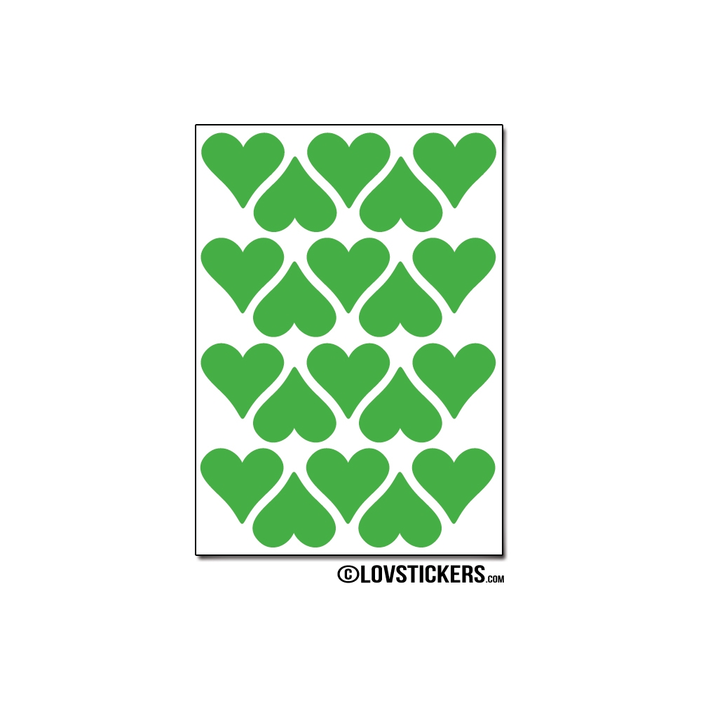 160 Stickers Coeur 2cm - Décoration Gommette Loisirs - Vinyle Repositionnable