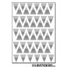400 Triangles 1 cm - Modèle No2 - Gommette Triangle Deco Repositionnable en Vinyle