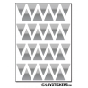 288 Triangles 1,2 cm - Modèle No2 - Gommette Triangle Deco Repositionnable en Vinyle